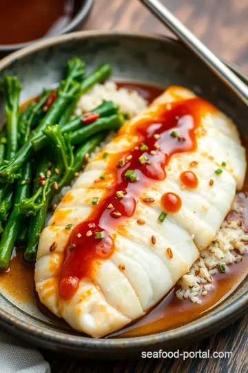 Sautéed Sea Bass with Sweet Asian Glaze presentation