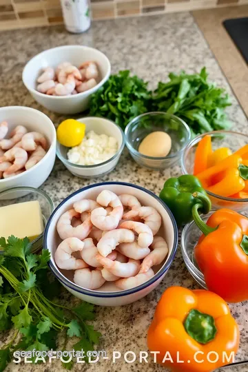 Garlic Butter Sea Shrimp with Mixed Vegetables ingredients