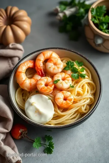 Sautéed Shrimp Pasta with Creamy Sauce ingredients