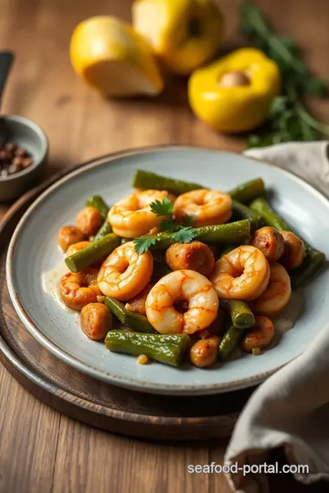 Smoked Sausage and Shrimp Okra Stew presentation