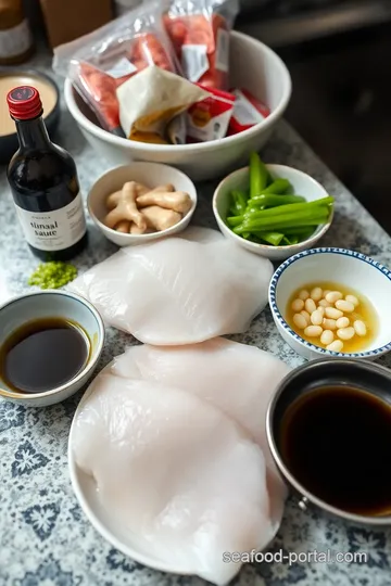 Fresh Sea Bream Sashimi ingredients