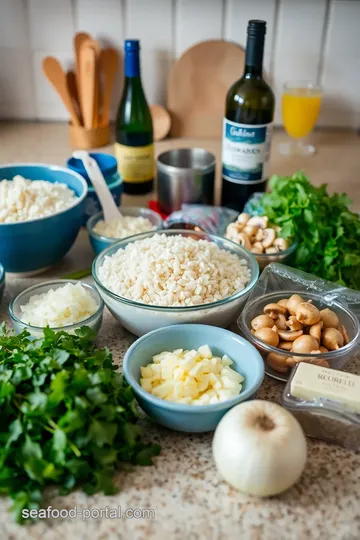 Seafood Mushroom Risotto ingredients