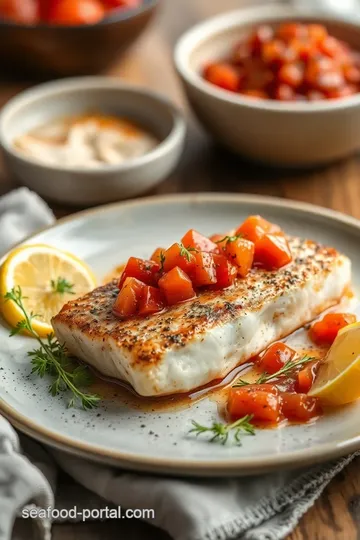 Savory Pan-Seared Sea Bass with Tomato Salsa