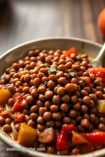 Savory Sea Island Red Peas Stew presentation