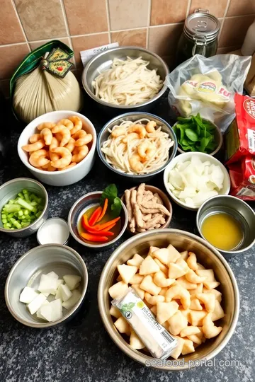 Seafood Chow Fun Malaysian Style ingredients