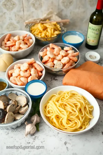 Seafood Fettuccine: A Taste of the Coast ingredients