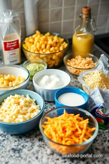 Seafood Mac and Cheese Recipe ingredients