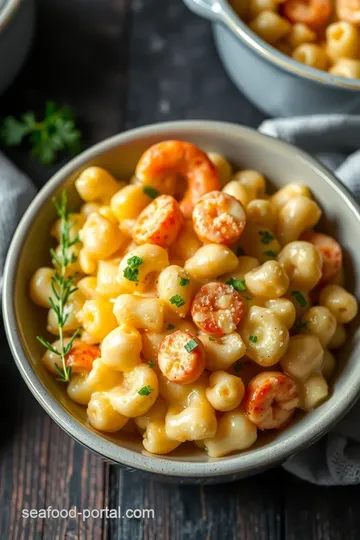 Seafood Mac and Cheese Recipe presentation