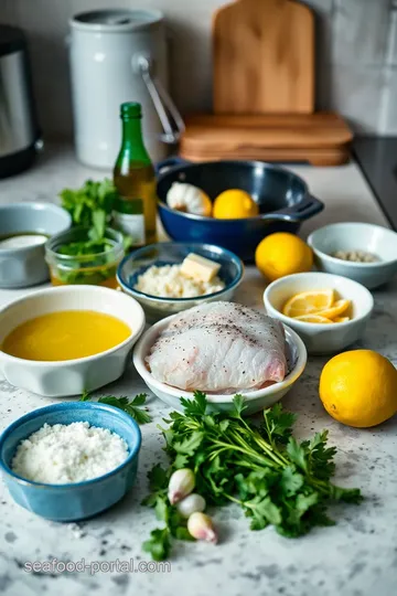 Delicious Black Sea Bass with Garlic Herb Butter ingredients