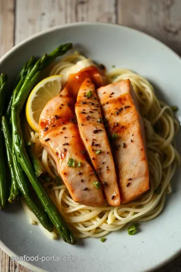 Seared Albacore Tuna Steaks with Citrus Soy Glaze presentation