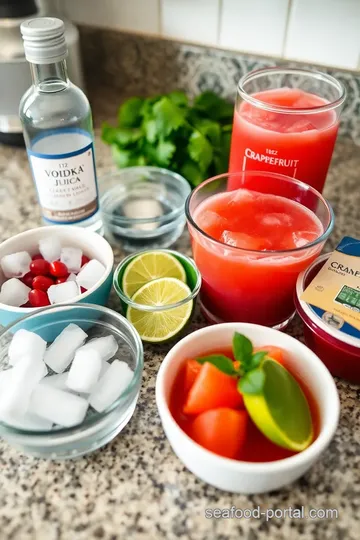 Sea Breeze Cocktail Recipe ingredients