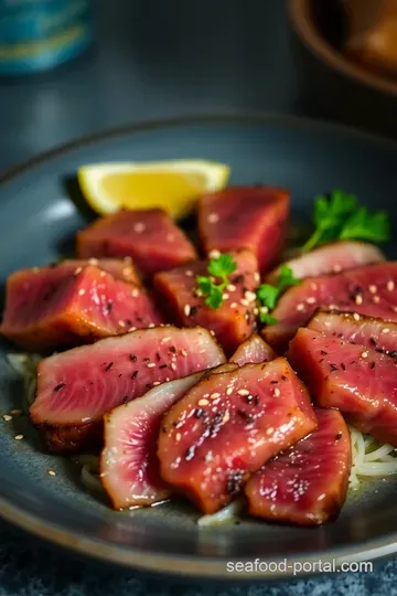 Sizzling Seared Ahi Tuna: A Taste of the Tropics presentation