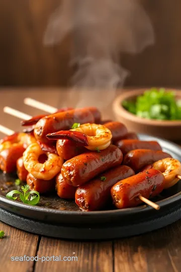 Sizzling Shrimp and Sausage Skewers Delight steps