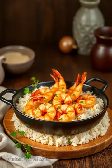 Creamy Prawn and Rice Skillet presentation