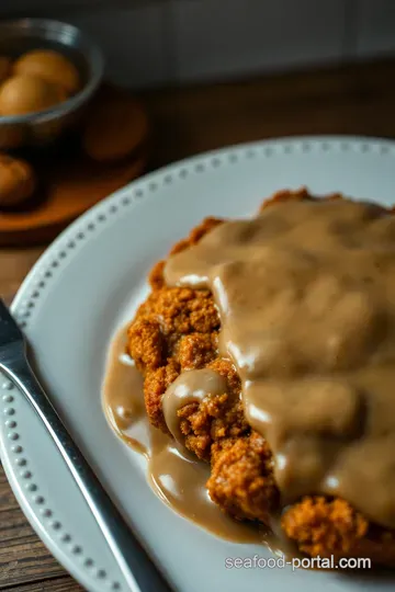 Southern Comfort: Chicken Fried Steak with Creamy Gravy presentation