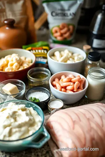 Southern Delight: Creamy Shrimp and Grits ingredients