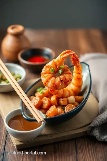 Stir-Fried Dried Prawns with Vegetables presentation