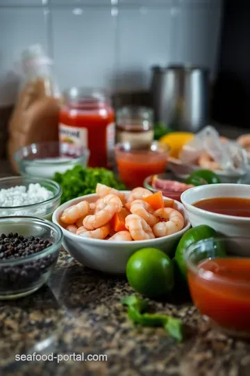 Spicy Mexican Shrimp Cocktail: Coctel de Camarones ingredients