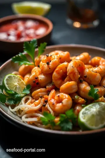 Spicy Mexican Shrimp Cocktail: Coctel de Camarones presentation