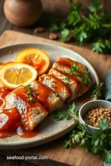 Sear Tuna Steaks with Spicy Peach Glaze ingredients