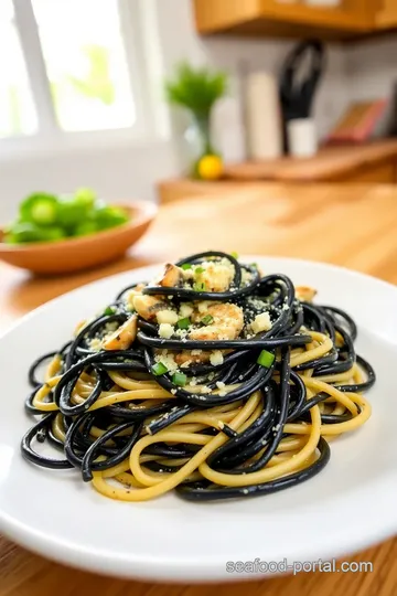 Squid Ink Seafood Pasta Recipe steps