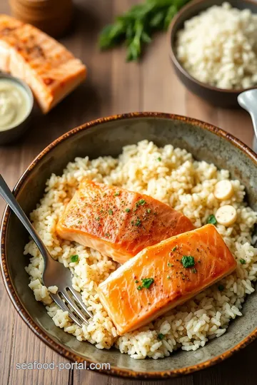 Steamed Salmon Steaks with Flavored Rice steps