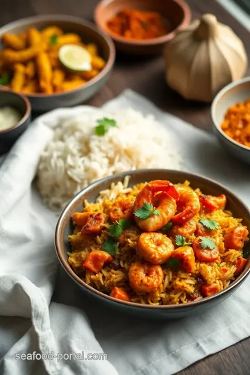 Stir-Fried King Prawn Biryani Delight steps