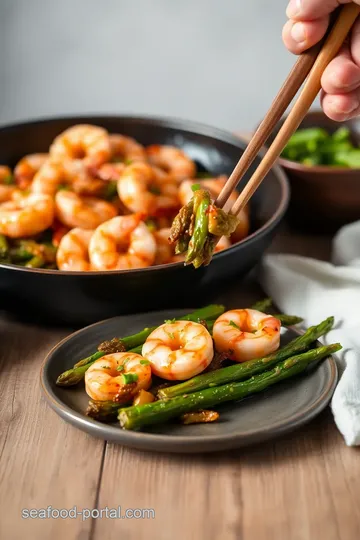 Stir-Fried Shrimp with Asparagus Delight steps