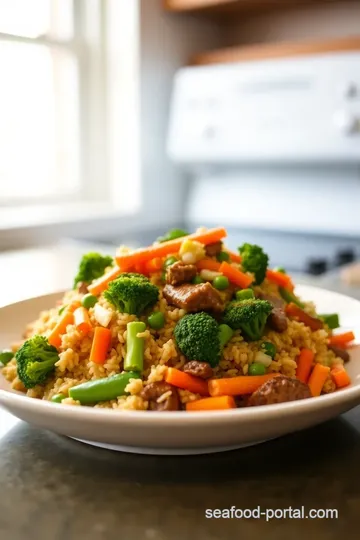 Beef Fried Rice with Fresh Vegetables steps