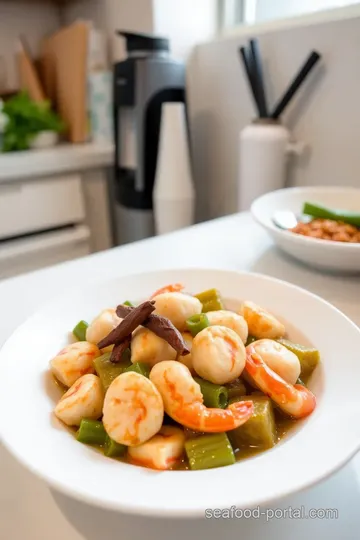 Bitter Gourd Stir-fry with Fish Balls and Prawns steps