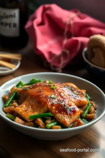 Sweet and Savory Brown Sugar Soy Sauce Salmon presentation