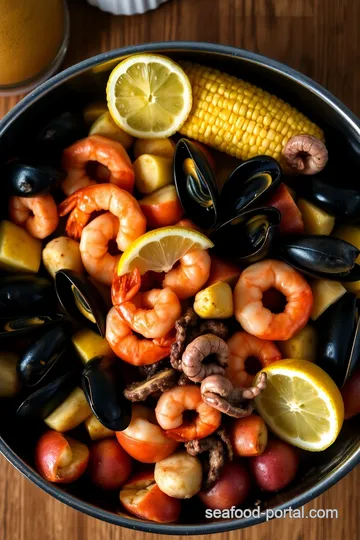 Ultimate Frozen Seafood Boil presentation