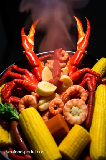 Ultimate King Crab Seafood Boil presentation