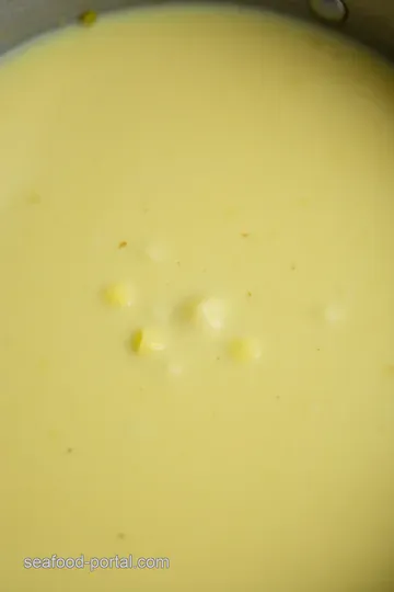 Velvety Corn and Crab Bisque presentation