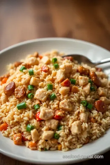 Wholesome Chicken and Veg Fried Rice: A One-Pan Wonder presentation