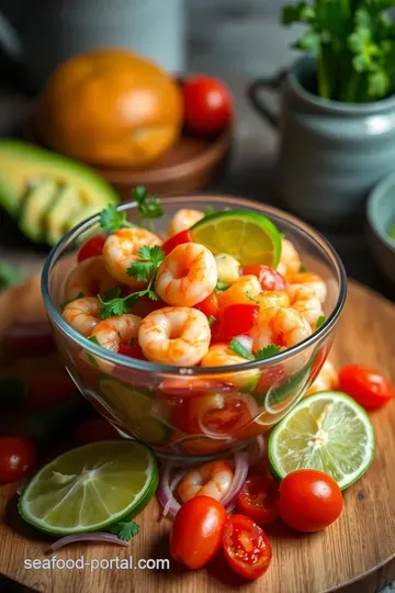 Zesty Mexican-Style Shrimp Cocktail presentation