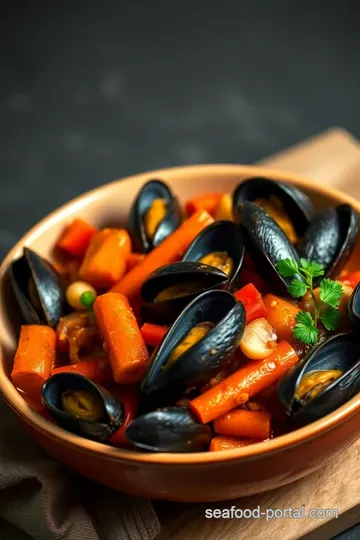 Zesty Mussels Escabeche: A Tangy Seafood Delight presentation