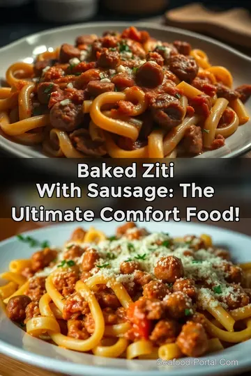 Baked Ziti With Sausage: The Ultimate Comfort Food! : PIN FOR LATER Baked Ziti With Sausage: The Ultimate Comfort Food!