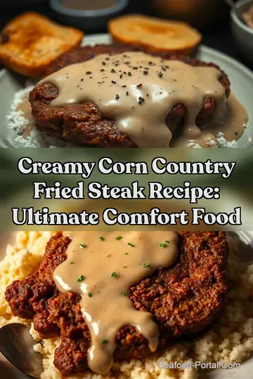 Creamy Corn Country Fried Steak Recipe: Ultimate Comfort Food : PIN FOR LATER Creamy Corn Country Fried Steak Recipe: Ultimate Comfort Food