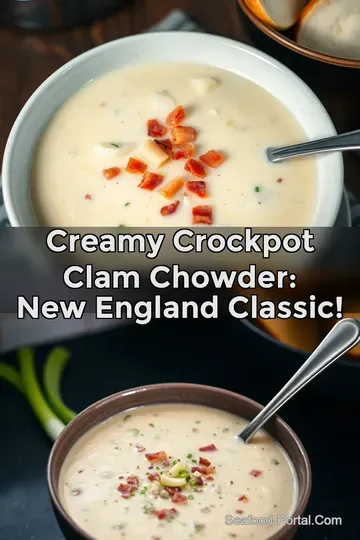 Creamy Crockpot Clam Chowder: New England Classic! : PIN FOR LATER Creamy Crockpot Clam Chowder: New England Classic!
