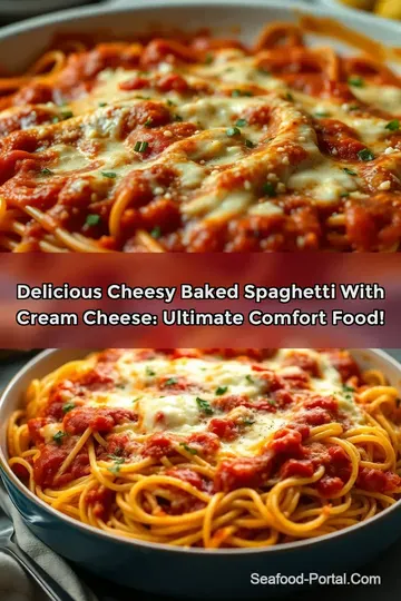 Delicious Cheesy Baked Spaghetti with Cream Cheese: Ultimate Comfort Food! : PIN FOR LATER Delicious Cheesy Baked Spaghetti with Cream Cheese: Ultimate Comfort Food!