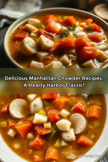 Delicious Manhattan Chowder Recipes: A Hearty Harbor Classic! : PIN FOR LATER Delicious Manhattan Chowder Recipes: A Hearty Harbor Classic!