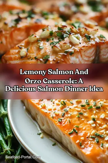 Lemony Salmon And Orzo Casserole: A Delicious Salmon Dinner Idea : PIN FOR LATER Lemony Salmon And Orzo Casserole: A Delicious Salmon Dinner Idea