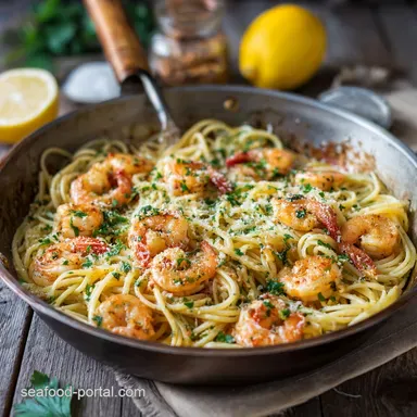 Classic Shrimp Scampi Recipe with Linguine Ready in 30 Mins Recipe Card