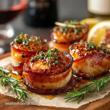 Air Fryer Bacon Wrapped Scallops: Ultra-Crispy Glazed Perfection Recipe Card