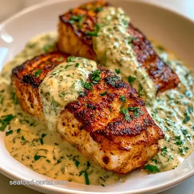 Air Fryer Cod Creamy Herb Sauce for 2 Recipe Card