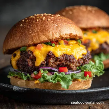 Air fryer bison burgers Juicy Moist Recipe with Smoked Cheddar Recipe Card