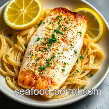 Air Fryer Sea Bass with Garlic and Lemon presentation