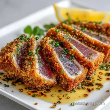 Crispy AirFried Ahi Tuna Recipe: Air Fryer Recipe Card