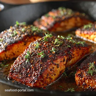 Blackened Salmon Recipe: Flawlessly Crusted in a Cast Iron Skillet Recipe Card